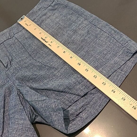 Merona Blue Cotton Shorts with Pockets - Picture 3 of 9